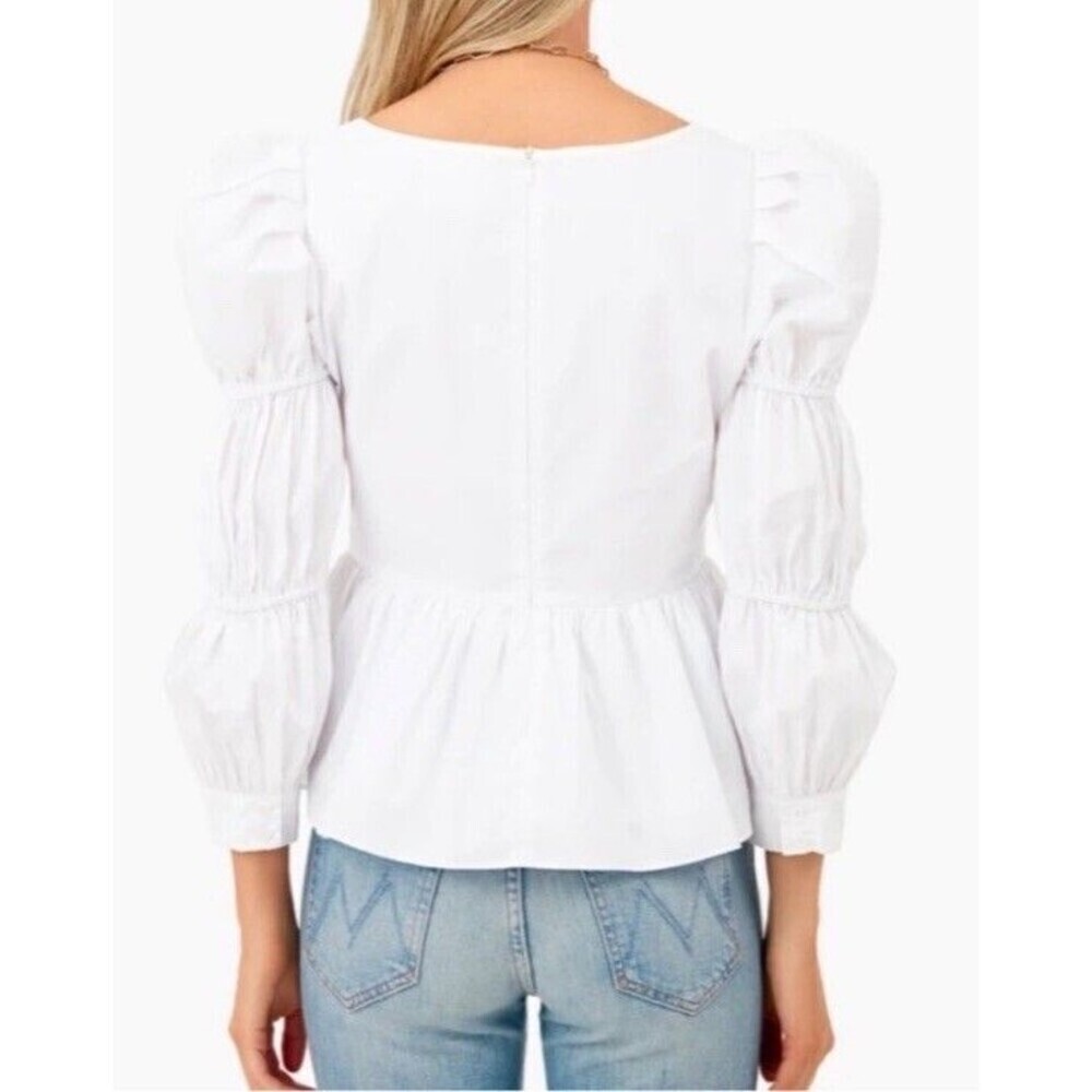 Tuckernuck Hyacinth House Women’s L Clemons Blouse White Boho Cottagecore Flirty - Picture 2 of 13